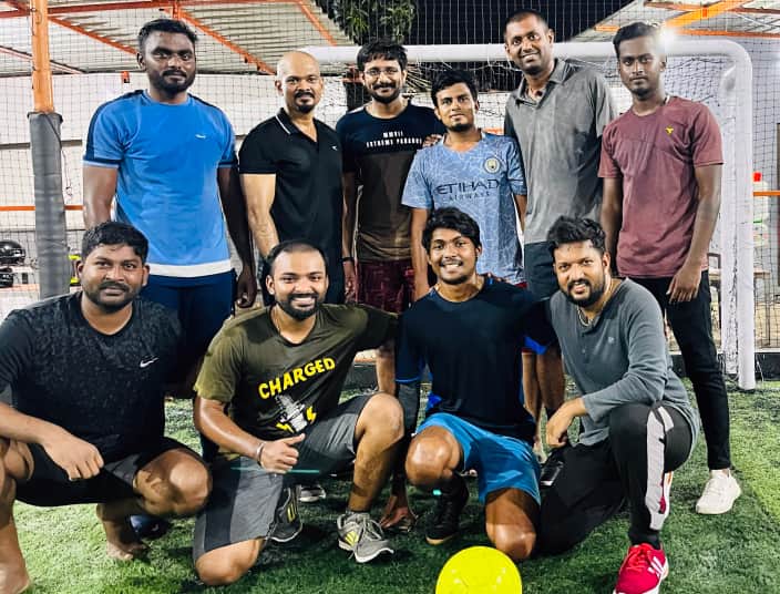 Tekion team members at a corporate outing focused on team building and innovation