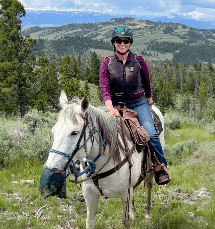 Tekion employee riding horseback, symbolizing the freedom and innovation of Tekion’s cloud technology