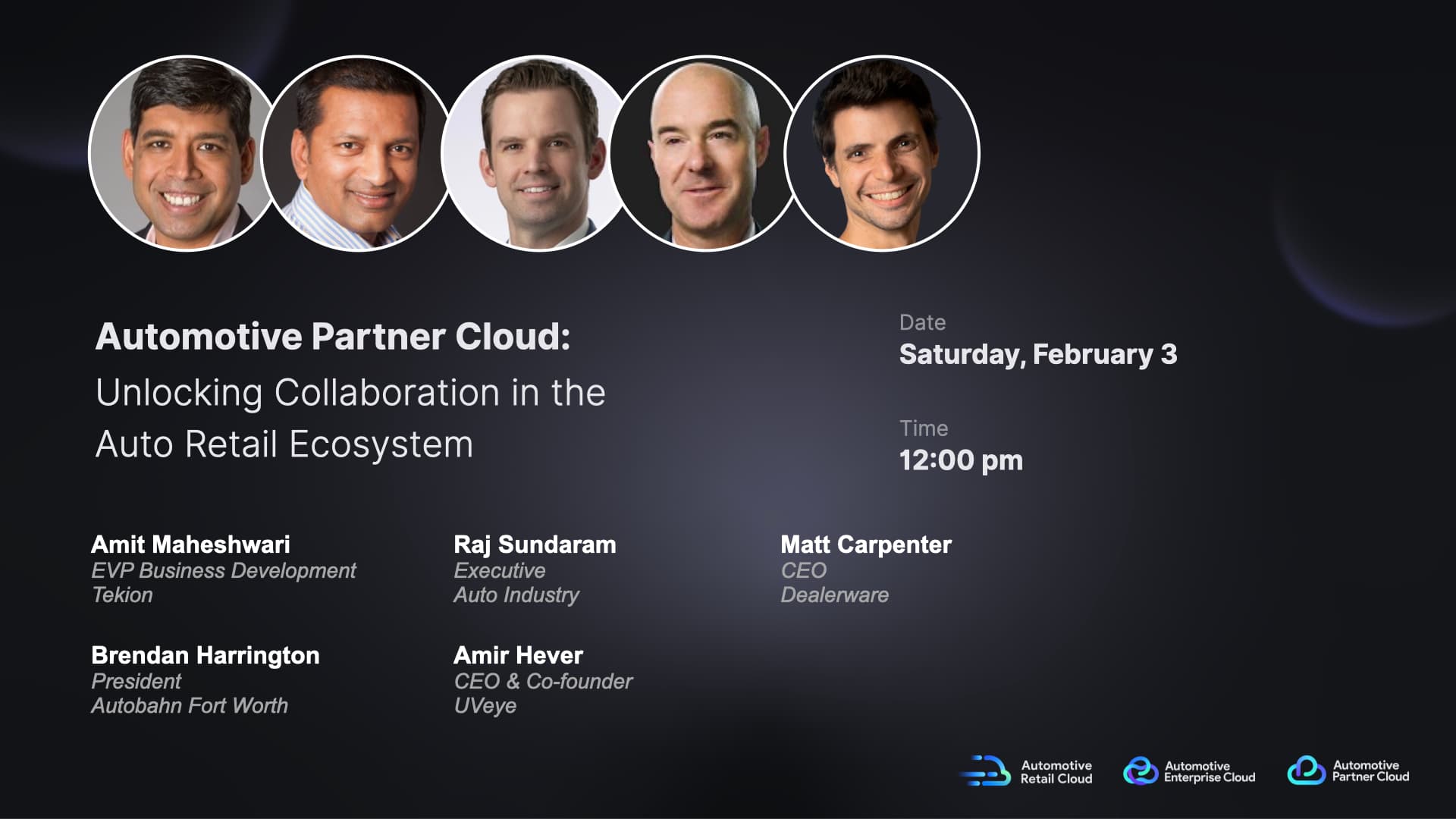 NADA title slide highlighting Tekion’s Automotive Partner Cloud (APC) as a key to unlocking collaboration in the automotive retail ecosystem