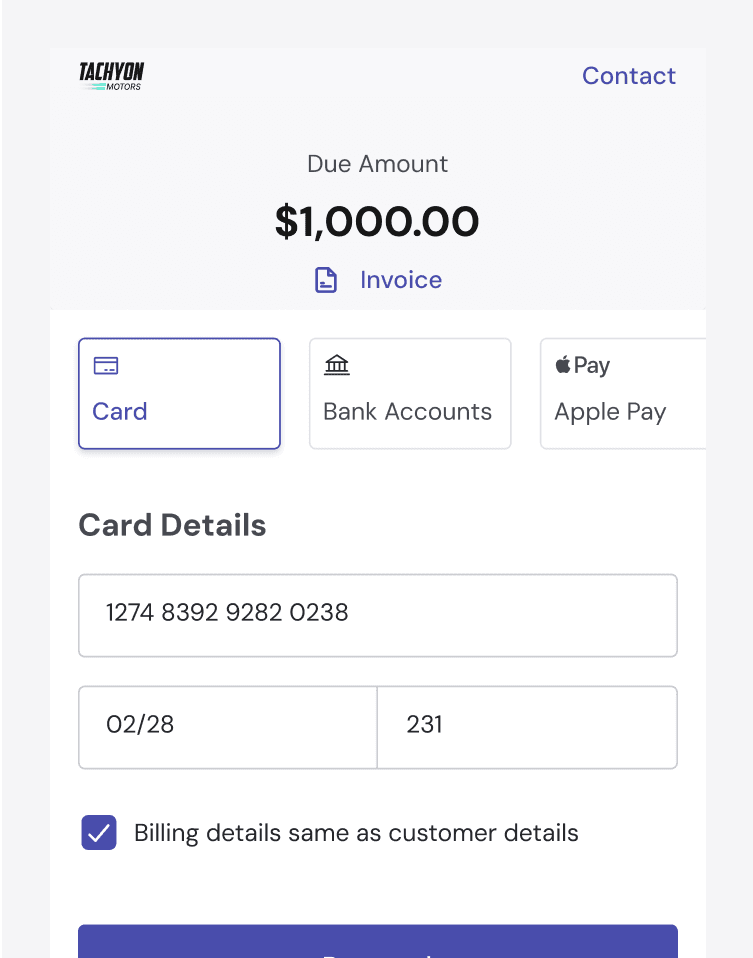 Mobile screen showing options to schedule appointments, view service history, communicate with service advisors, and make payments